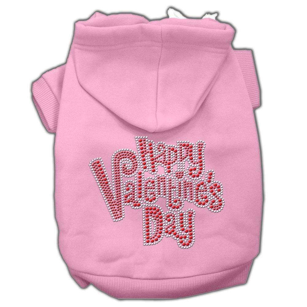 Pet, Dog & Cat Hoodie Rhinestone, 'Happy Valentine'S Day' Black Xl (14-20 Lbs.)