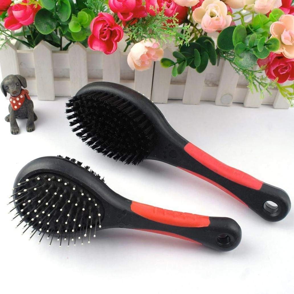 Rvpaws DoubleSided Long Short Hair Dog Cat Comb Puppy Fur Shedding Grooming Brush Tool Medium Size 1 Pcs Pack