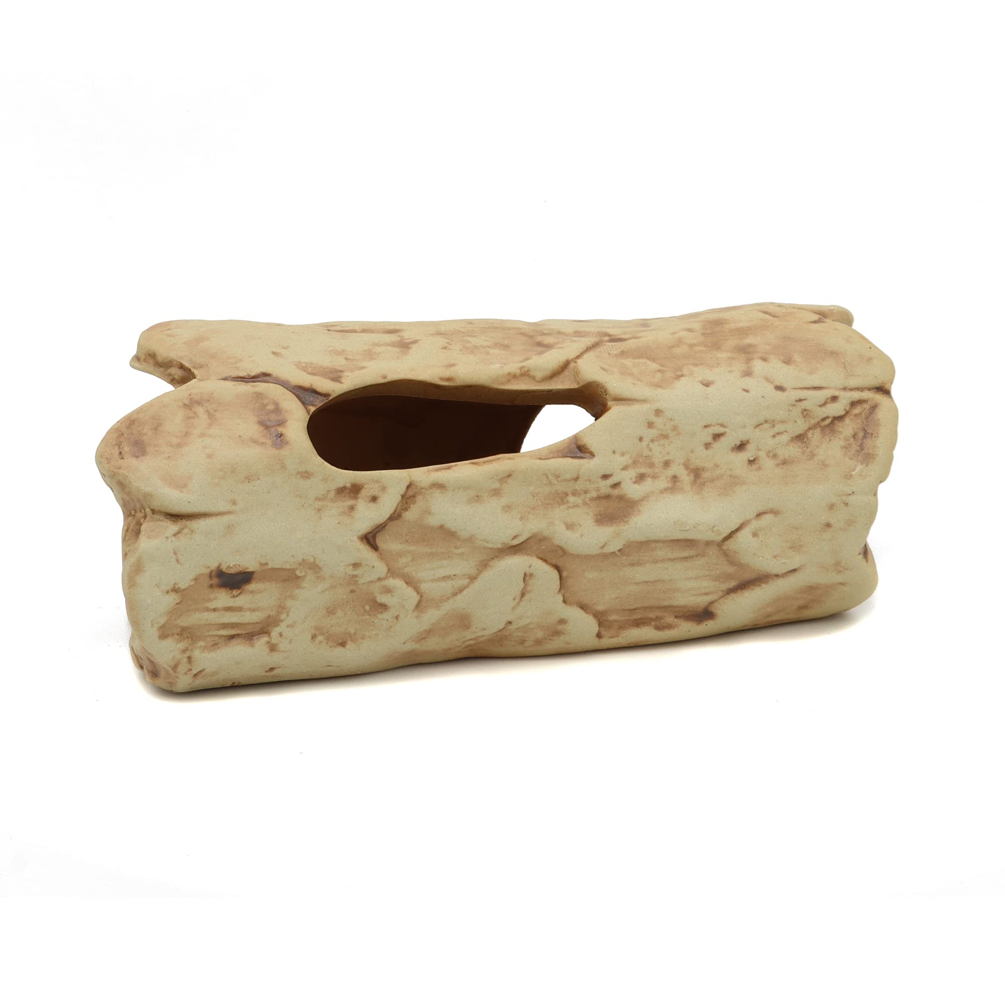 Alegi Aquarium Decorations Log Betta Fish Tank Accessories Ceramic Cave, Betta Fish Toys Decor Hideout For Shrimp Cichlid Hiding Breeding