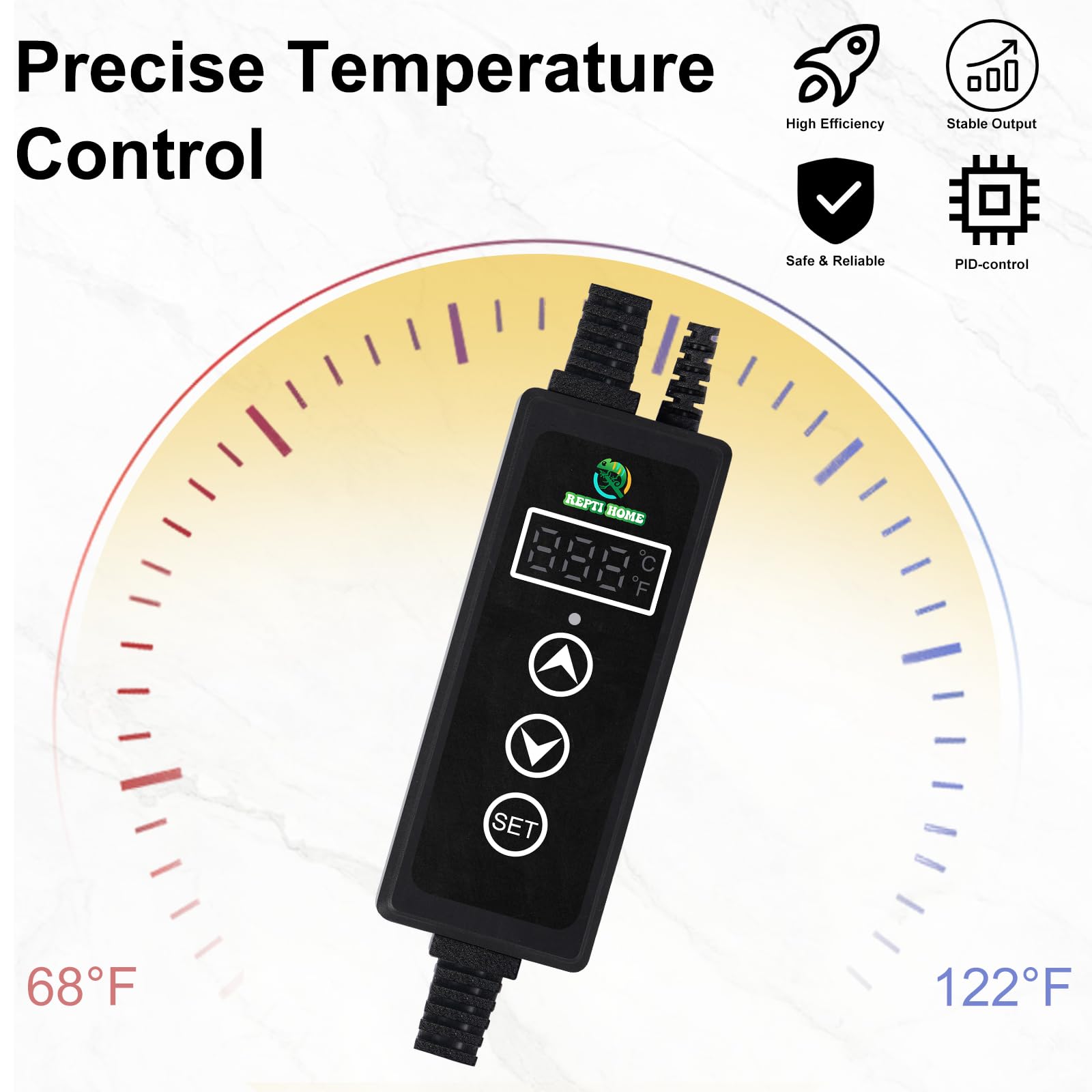 Repti Home Reptile Dimming Thermostat, Pid Thermostats For Reptile Tanks, Digital Thermostats For Reptile Heating Mat & Heaters,
