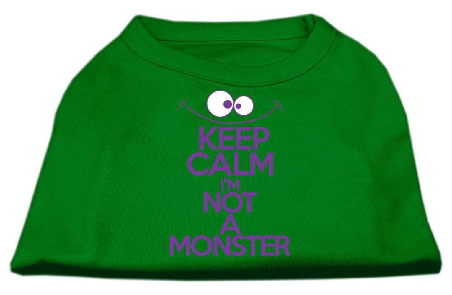 Pet Dog & Cat Shirt Screen Printed, Keep Calm I'm Not A Monster Bright Pink XL (14-20 lbs.)