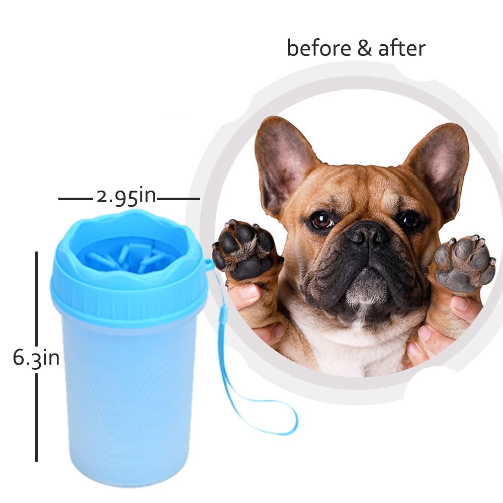 Dog Paw Cleaner Cup - Silicone Bristle Pet Paw Washer For Small, Medium, And Large Dogs & Cats | Easy-To-Use, Mess-Free Paw Clea