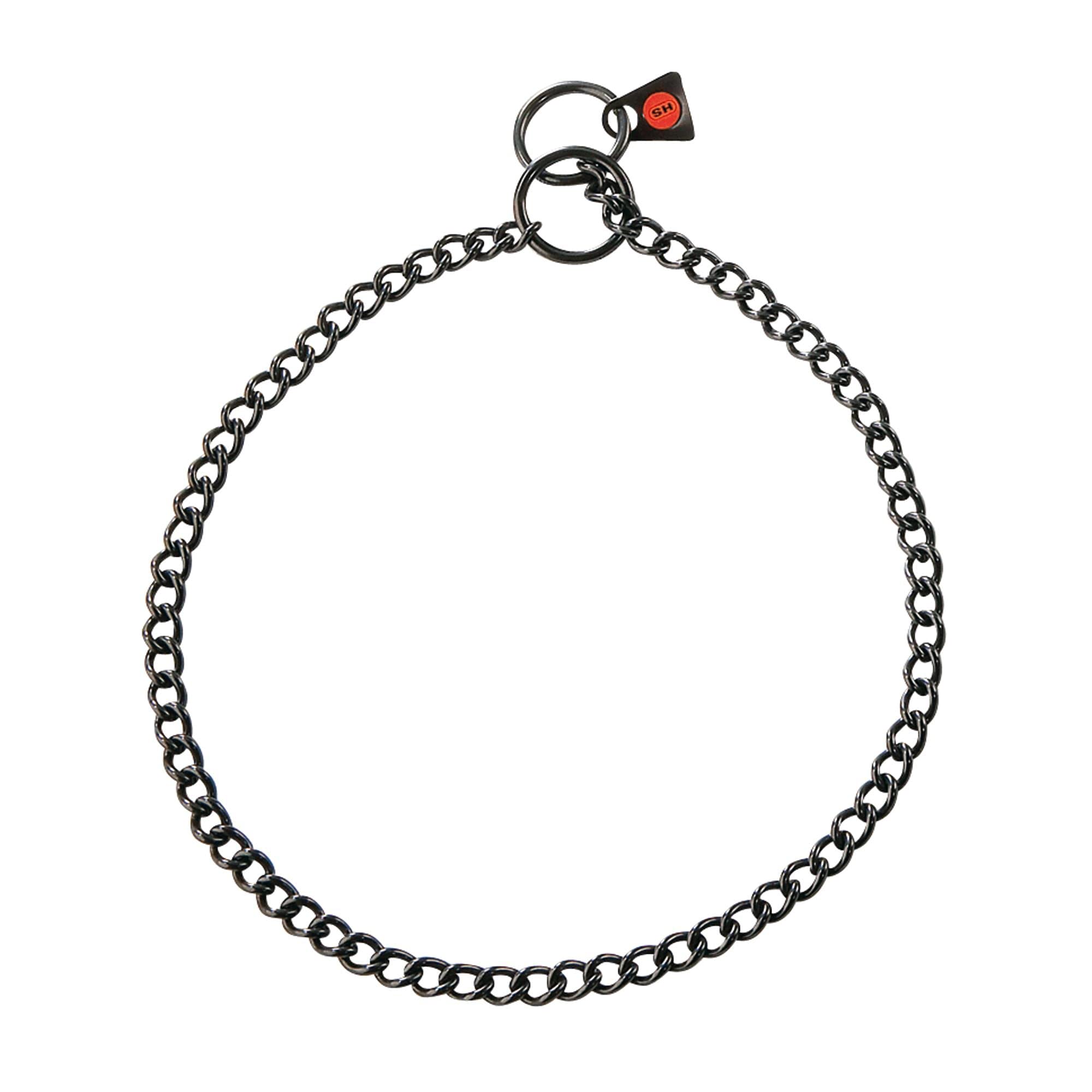 Herm Sprenger Black Stainless Steel Choke Dog Training Collar with Training Clicker NoPull Slip Chain for Small Medium Large Do