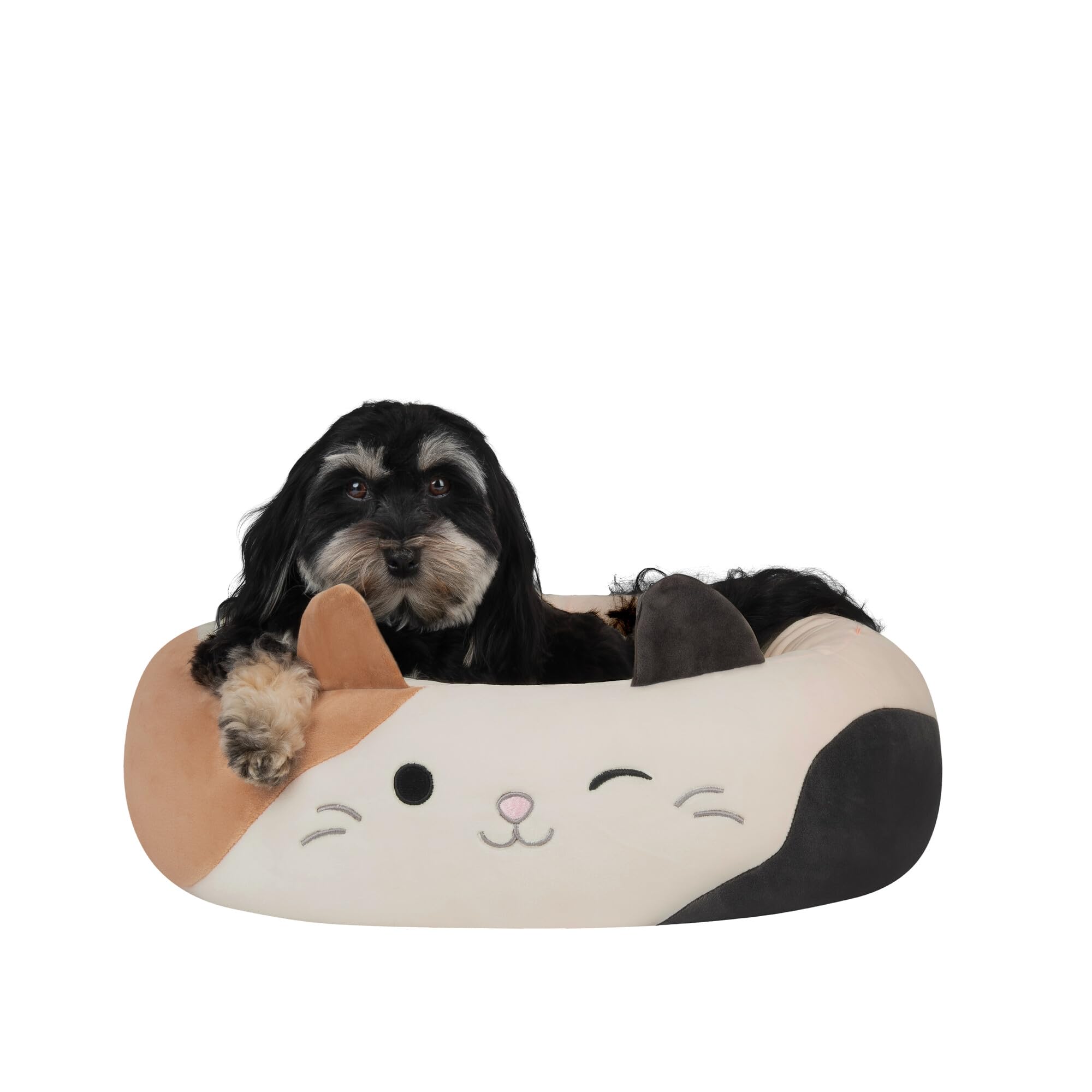 Squishmallows Original 30-Inch Cam The Calico Cat Plush Pet Bed - Soft Polyester, Large Size, Model JPT1206-L