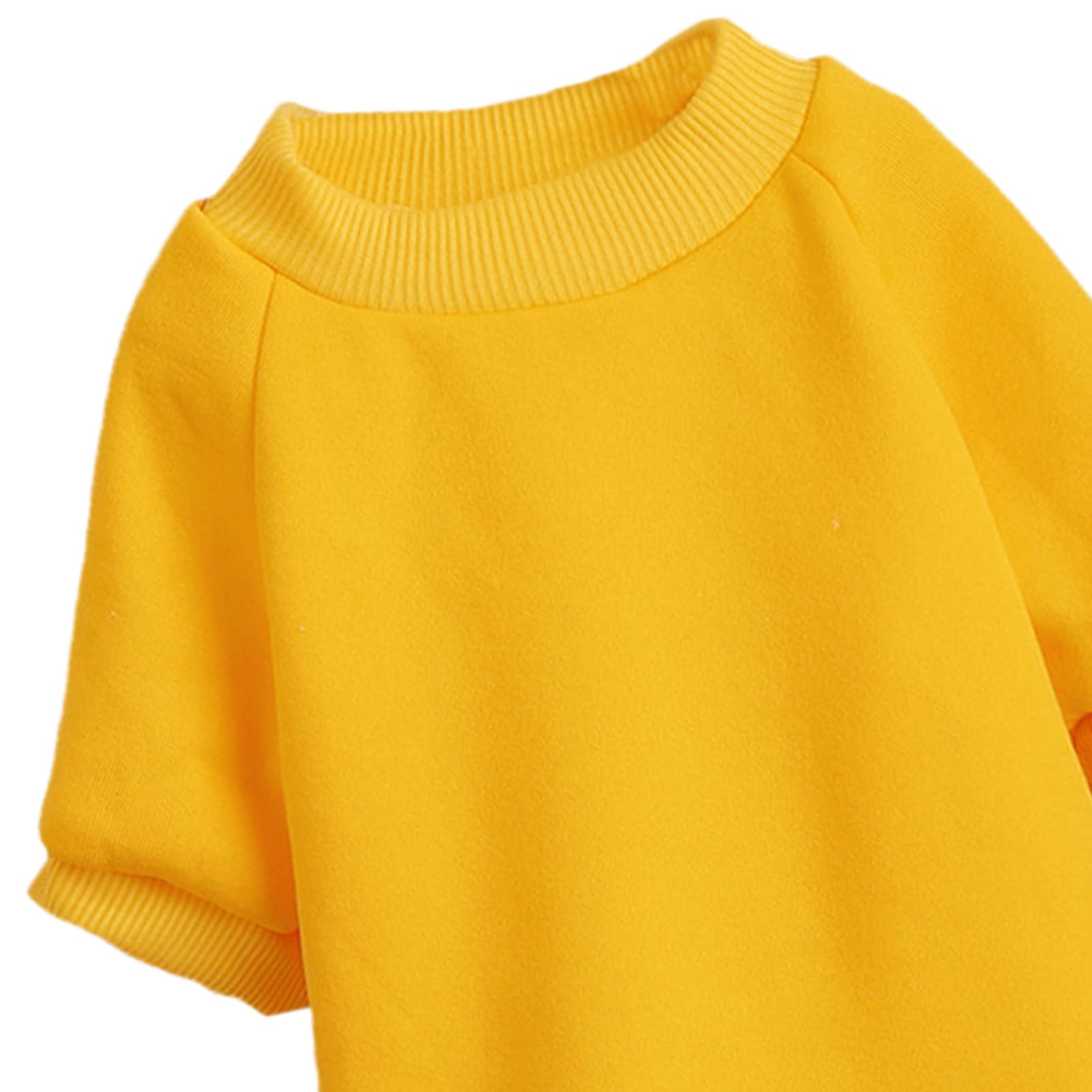 Jouhoi Puppy Sweater For Small Dogs Clothes Warm Winter Cat Clothe Pet Sweatshirt Knitwear Doggie Kitten Clothing, Yellow, X-Sma