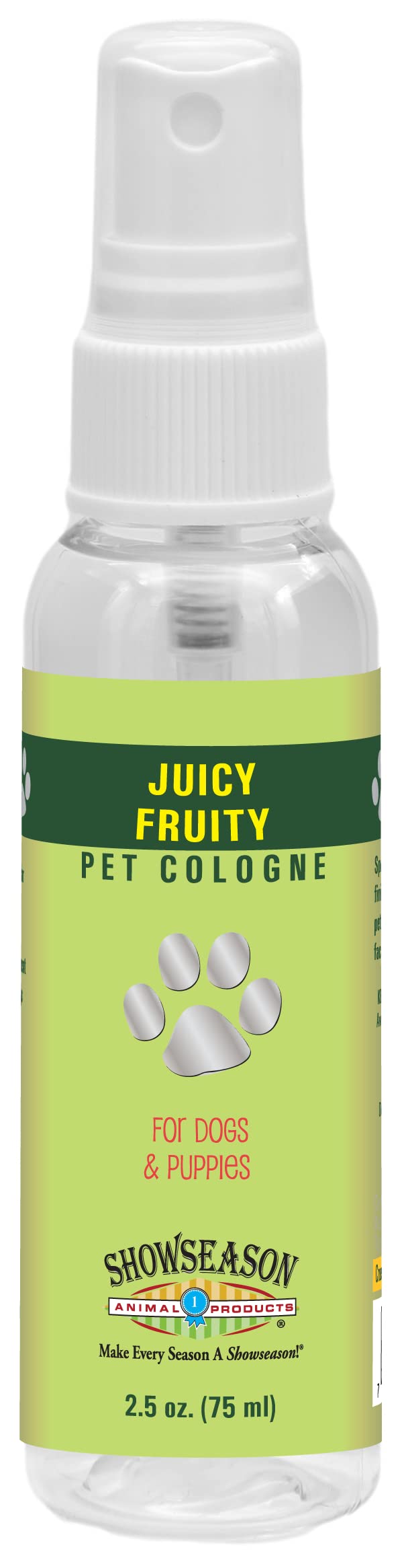 Showseason Juicy Fruity Dog Cologne 2.5 Oz. | Travel Size | Dog Perfume Long Lasting | Deodorizing Spray