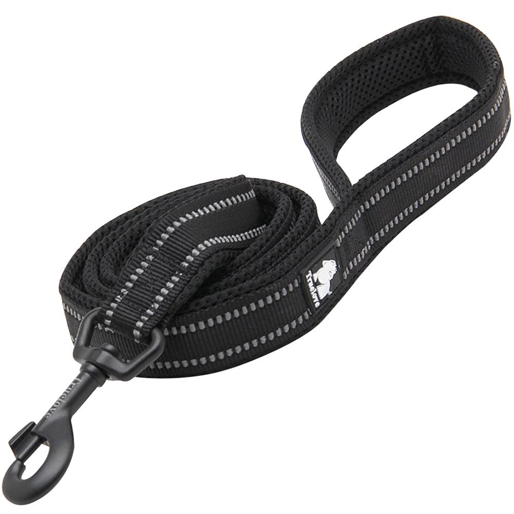 Creation Core Reflective Dog Leash Durable Padded Pet Leash Strap For Puppy Pet Leash Rope, Black 3.6Ft Long 0.8' Wide