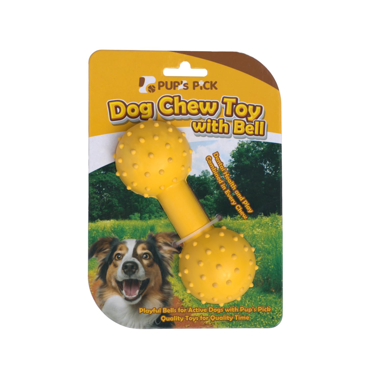 Pup'S Pick Dog Chew Toy With Bell - Squeaky Chew Toys For Aggressive Chewers, Natural Rubber Puppy Chew Toys For Teething, Mediu