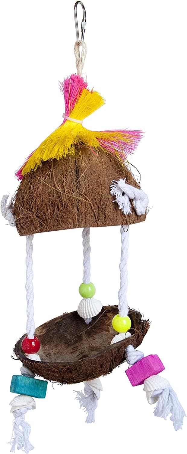 Prevue-Hendryx Tropical Teaser Tiki Hut Bird Toy