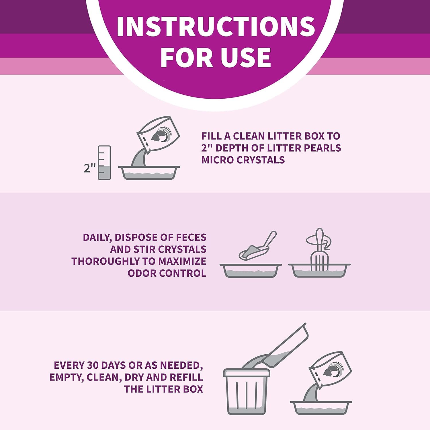 Litter Pearls Micro Crystals Unscented Non-Clumping Crystal Cat Litter With Odorbond, 10.5 Pounds