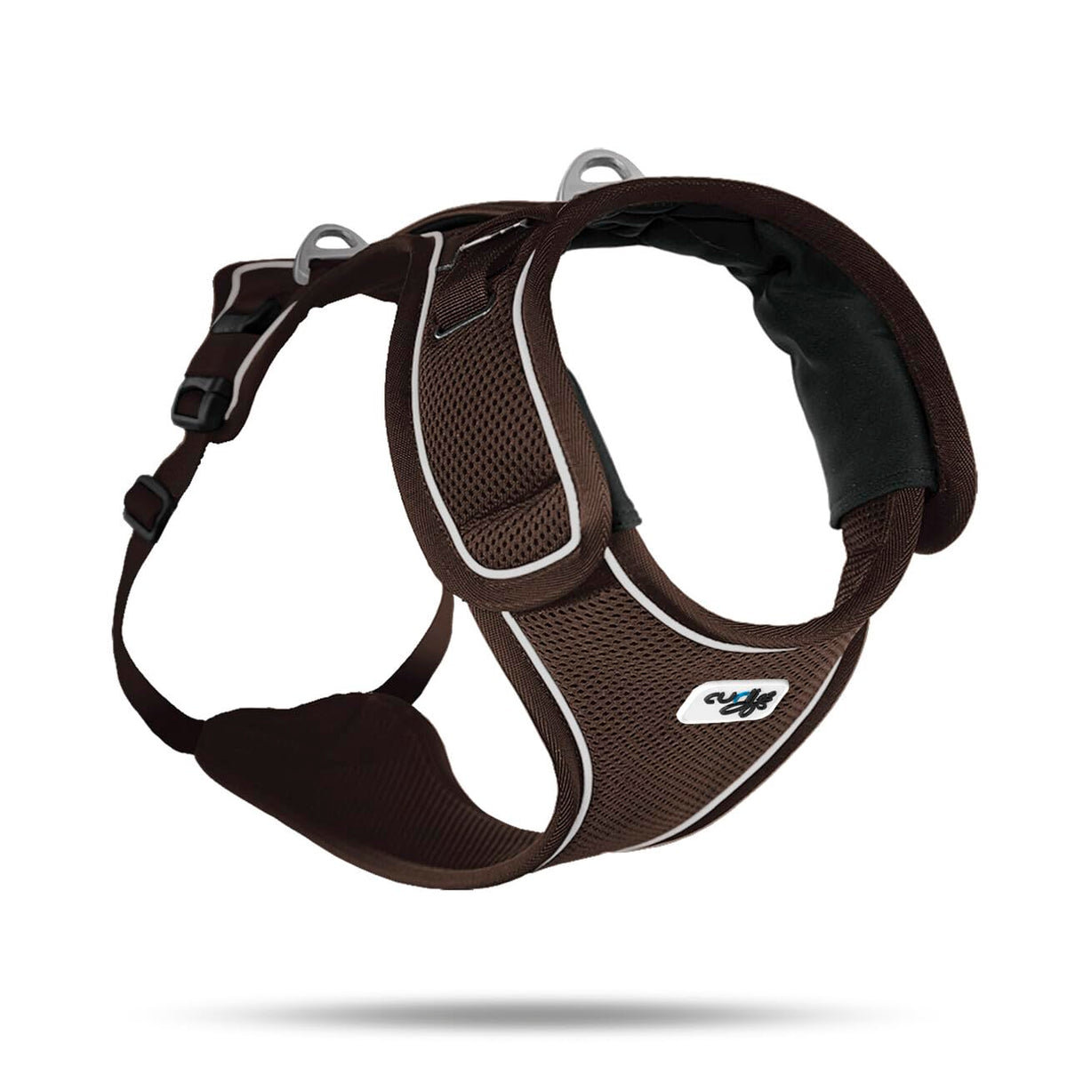 Curli Belka Harness Custom-Fit Big Dog Harness Dog Harness Adjustable Choke-Free Reflective Vest For Large Dogs Brown Xl