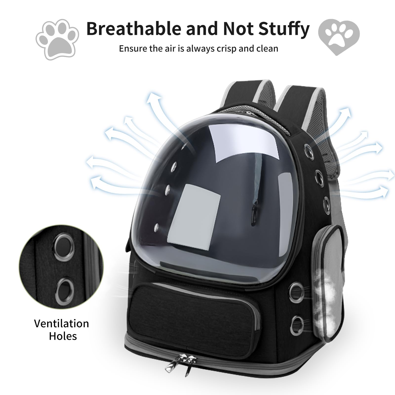 Gixdix Cat Backpack Carrier For Cats And Small Dogs, Breathable Cat Bubble Backpack, Airline Approved Pet Travel Carrier For Hik