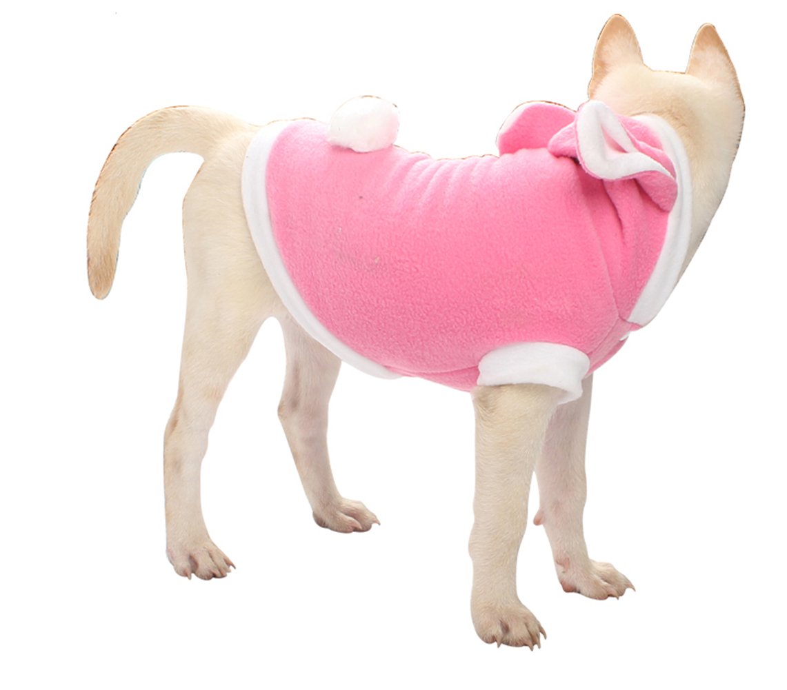 Nacoco Dog Rabbit Costume Pet Puppy Hoodies Clothes Coat Bunny Autumn Winter Halloween For Small Dog And Cat (S)