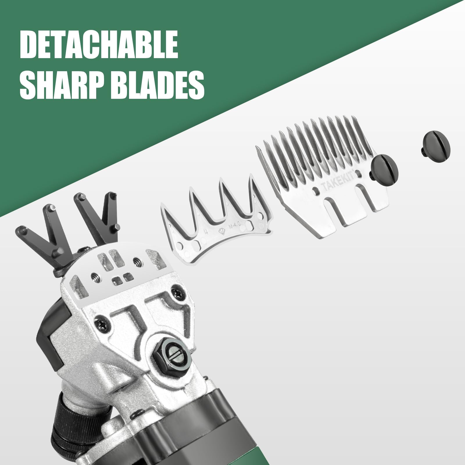 Takekit Sheep Shears, 600W Professional Heavy Duty Sheep Clippers, 6 Speeds Electric Animal Shears For Alpacas Llamas Lambs And