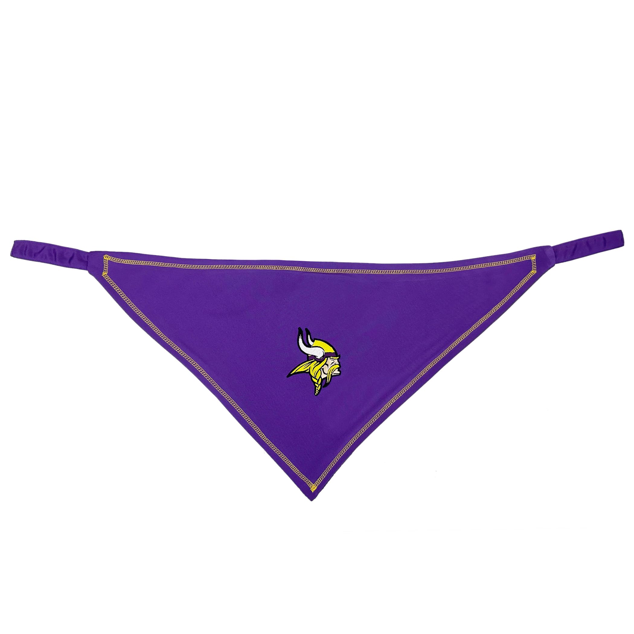 Pets First Nfl Minnesota Vikings Tie Bandana, Size Small/Medium. Dog Bandana Scarf Bib For Pet Cat Dog. The Ultimate Game-Day, P