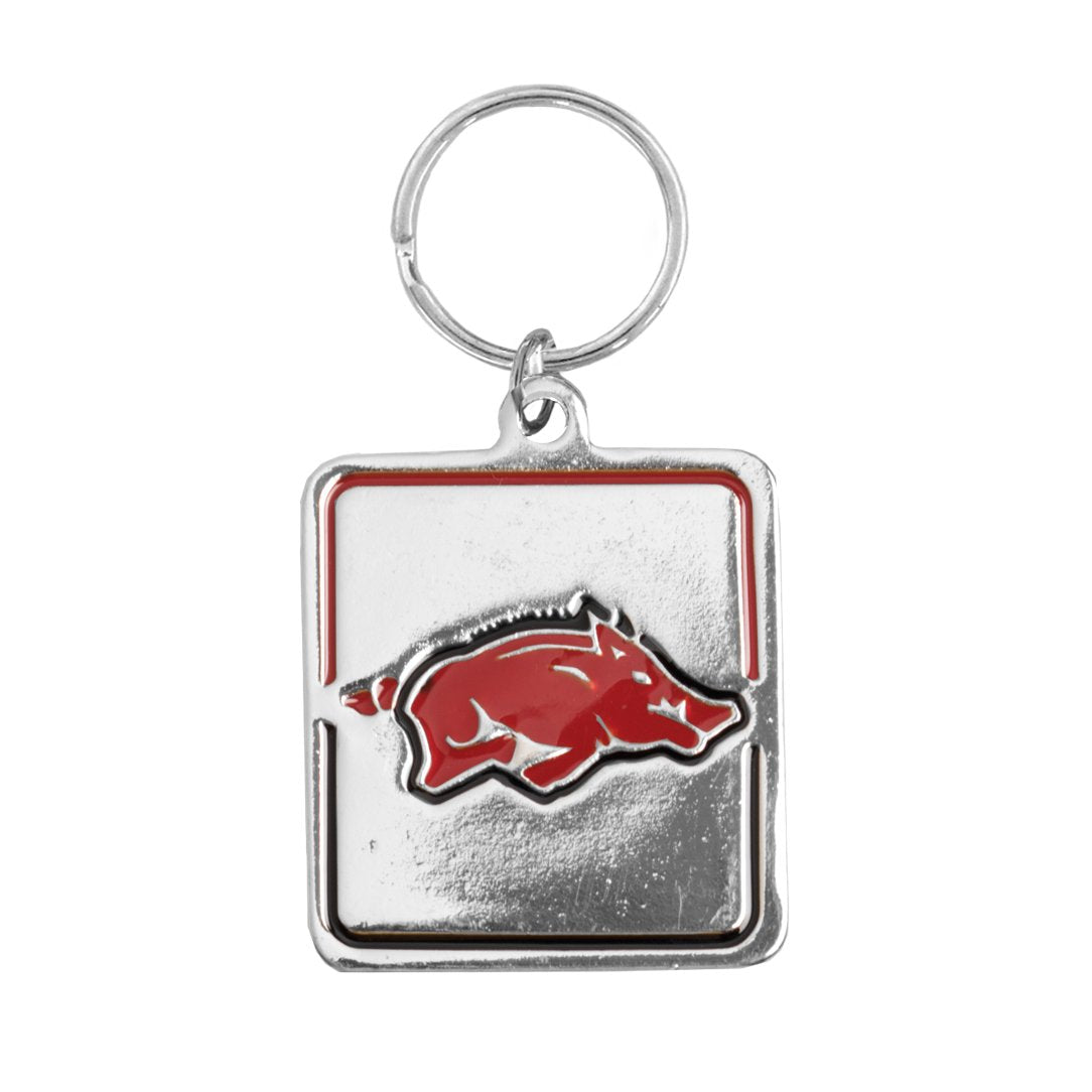 Little Earth Ncaa Arkansas Razorbacks Pet Collar Charmncaa Pet Collar Charm, Silver, 1.25' By 1.325'