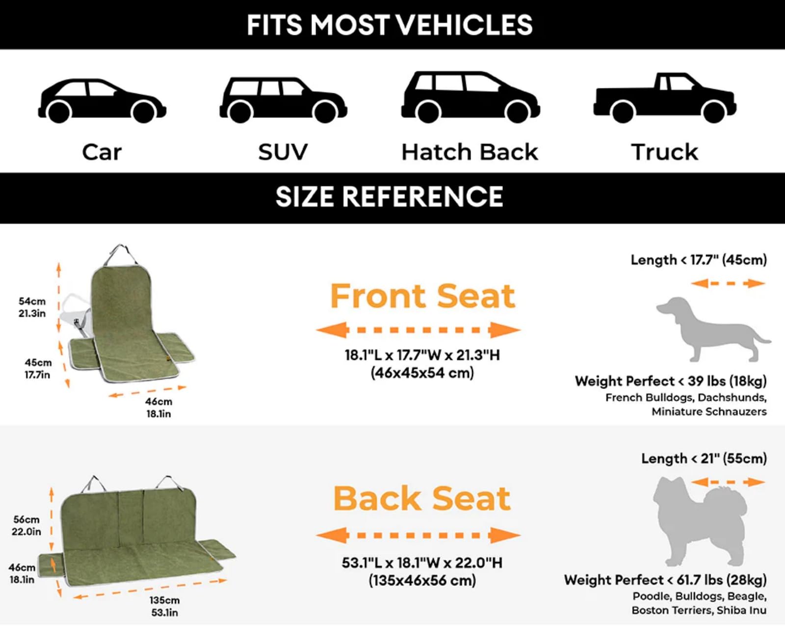 Funnyfuzzy Chenille Dog Car Seat Cover For Pets, Waterproof Car Seat Protector With Nonslip Bottom, Scratchproof Soft Dog Seat C