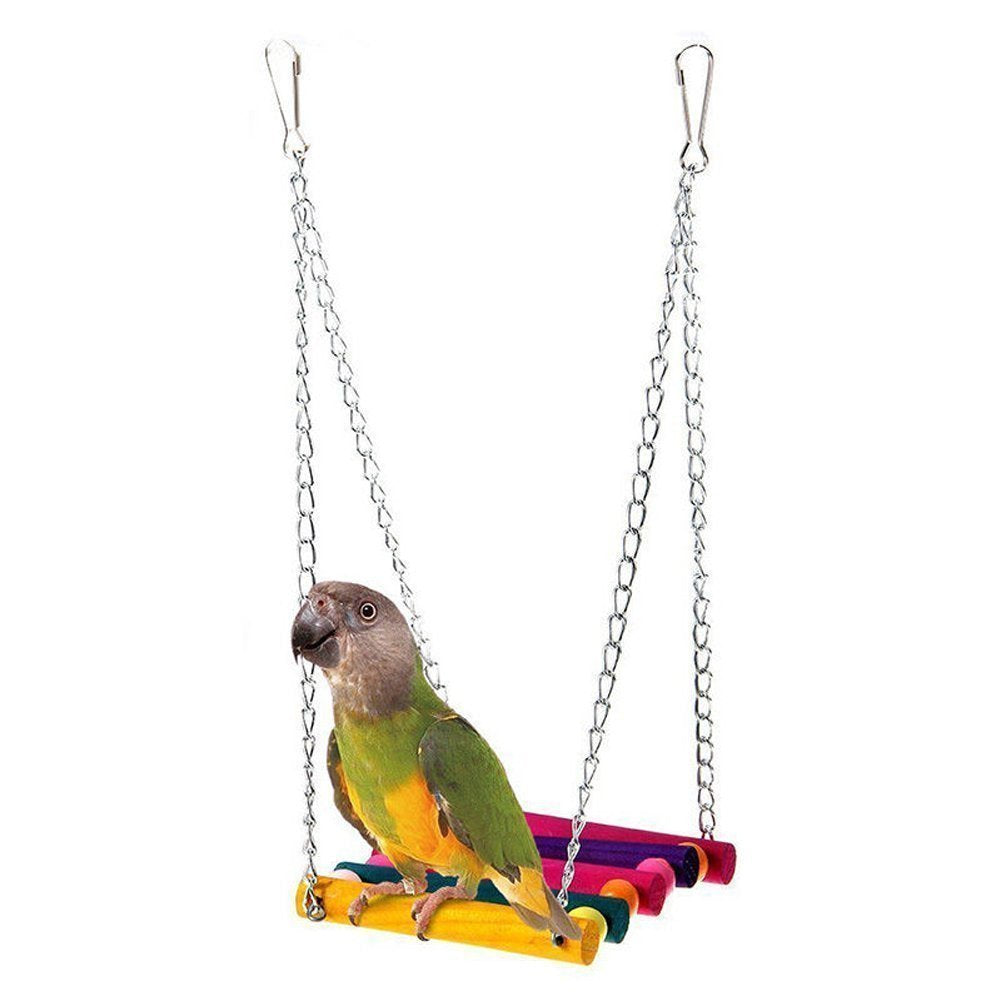 Vktech® 5Pcs Pet Bird Parrot Parakeet Budgie Cockatiel Cage Hammock Swing Toy Hanging Toy (Style A)