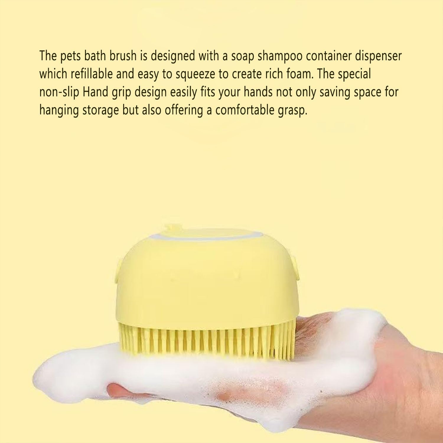 Pets Bath Brush | Scrubber For Bath | Dog Shampoo Brush | Dog Washing/Shower Brush, Suitable For Short/Long Haired Dogs, Dog Bru