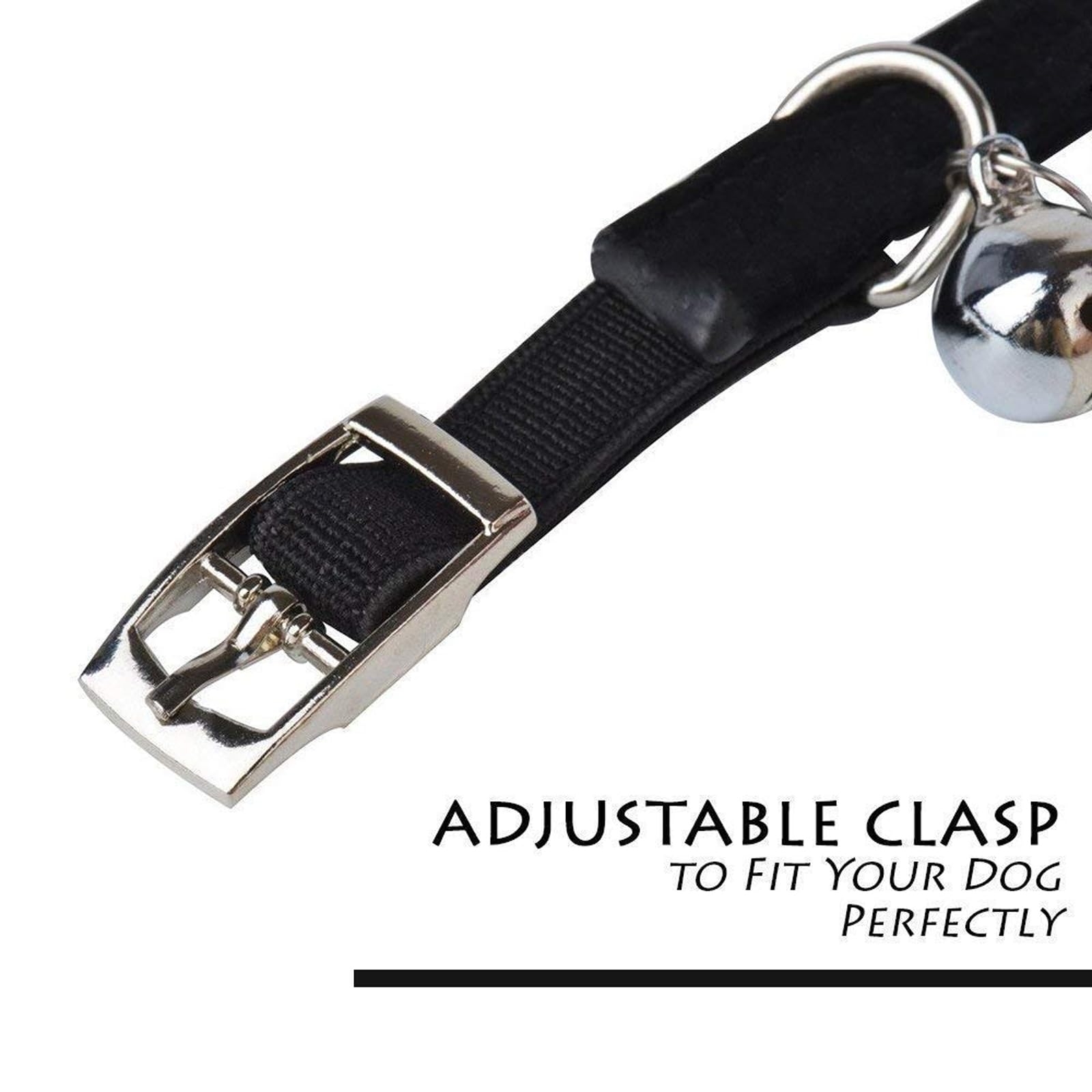 Chukchi Soft Velvet Safe Cat Adjustable Collar Bling Diamante With Bells,11 Inch For Small Dogs And Cats (Blue)