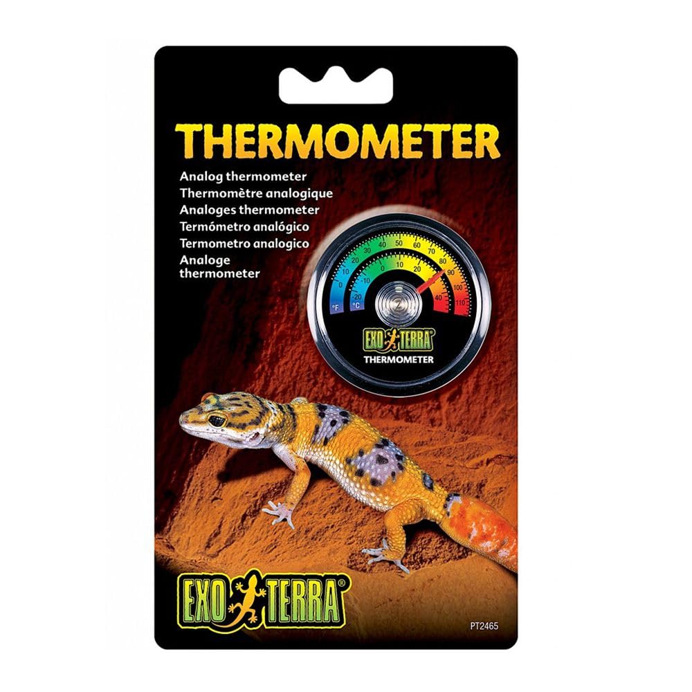 Exo Terra Thermometer For Reptile Terrarium – Provides Temperatures In Both Celsius And Fahrenheit