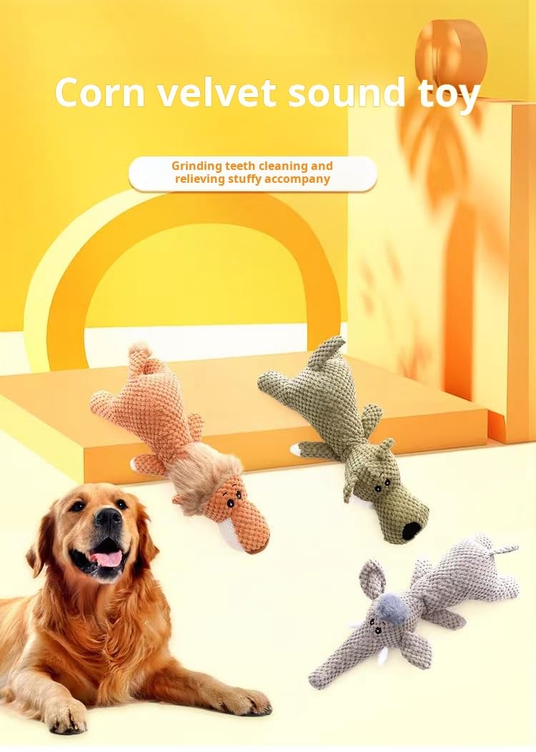 Soft Chew Toy For Dog Cute Durable Dog Toy Stuffed Animal Dog Plush Toy Puppy Pet Mutt Toy Plush Dog Chew Toy Suitable For Large