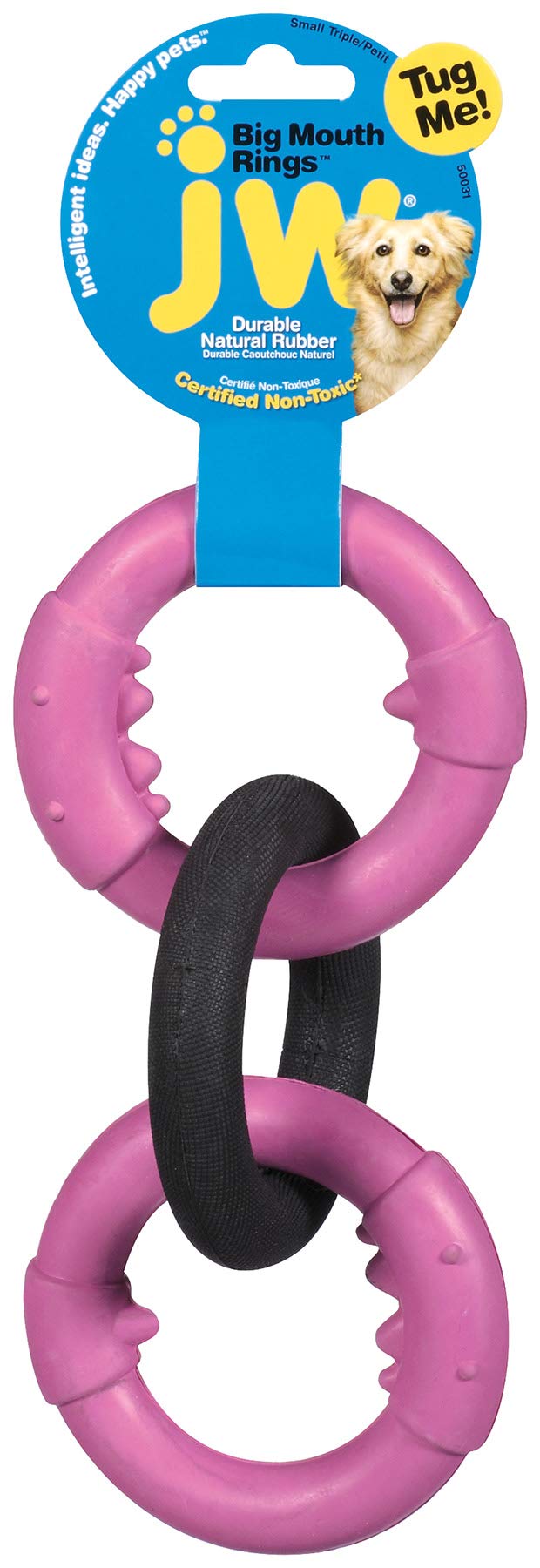 JW Pet Company Big Mouth Rings ST Dog Toy, Small, Colors Vary