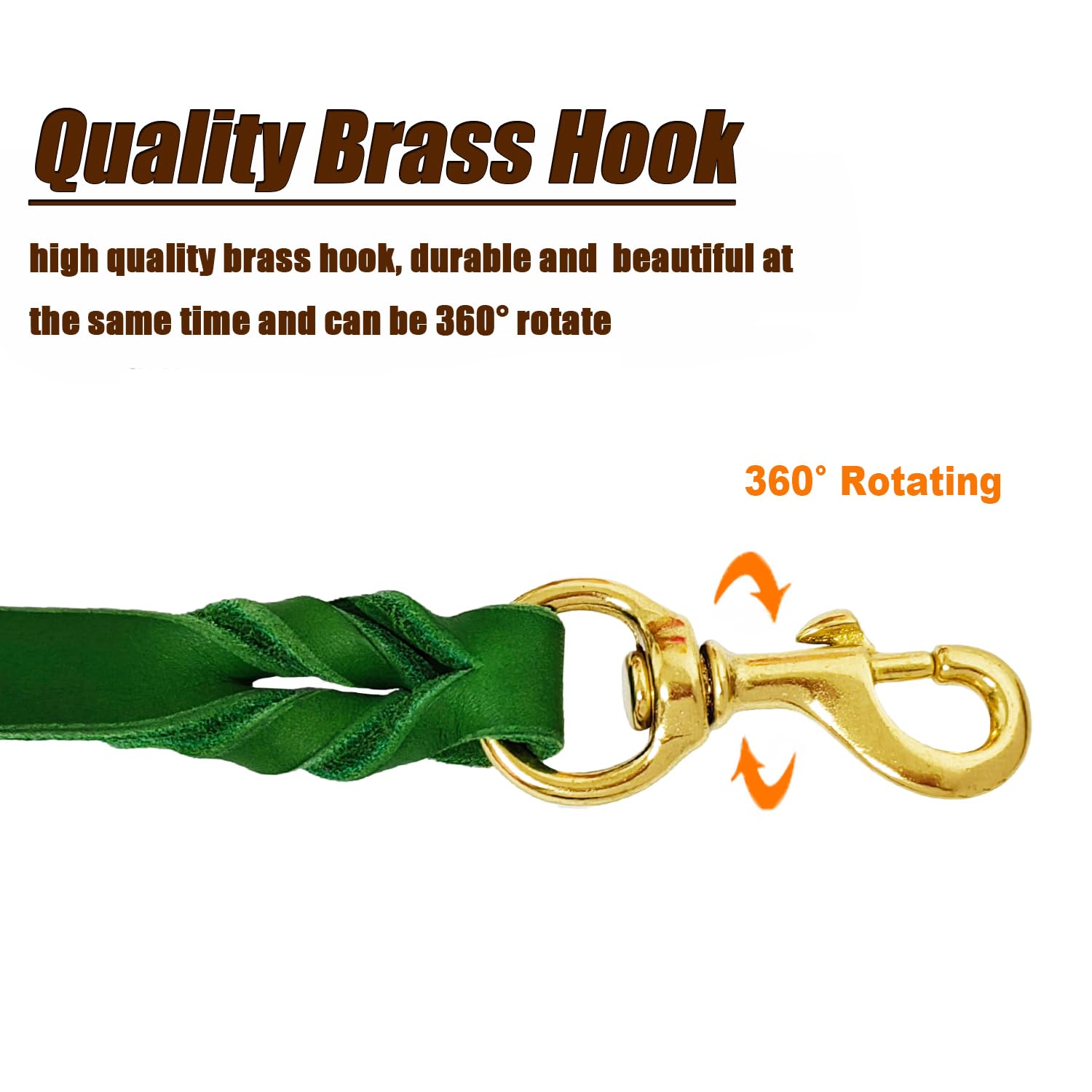 Lwbmg Leather Dog Leash 6Ft X 1/2 Inch, Heavy Duty Pet Leash, Strong Sturdy Genuine Leather Braided Dog Leashes, Soft And Comfor