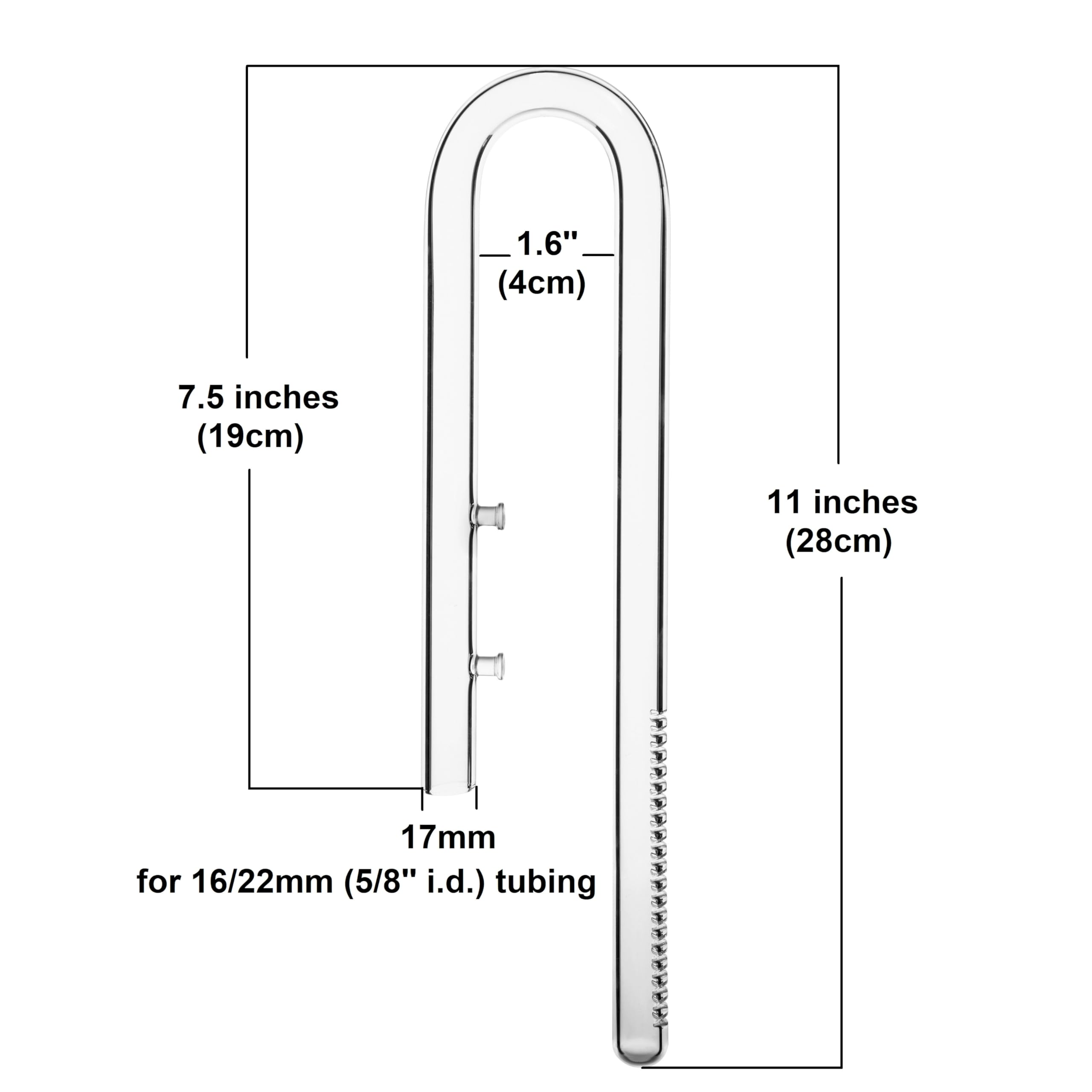 Jardli Plant Aquarium Glass 17Mm Lily Pipe Inflow And Lily Pipe Outflow For 16/22Mm Tube