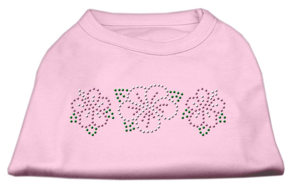 Mirage Pet Products Tropical Flower Rhinestone Pet Shirt, Small, Light Pink