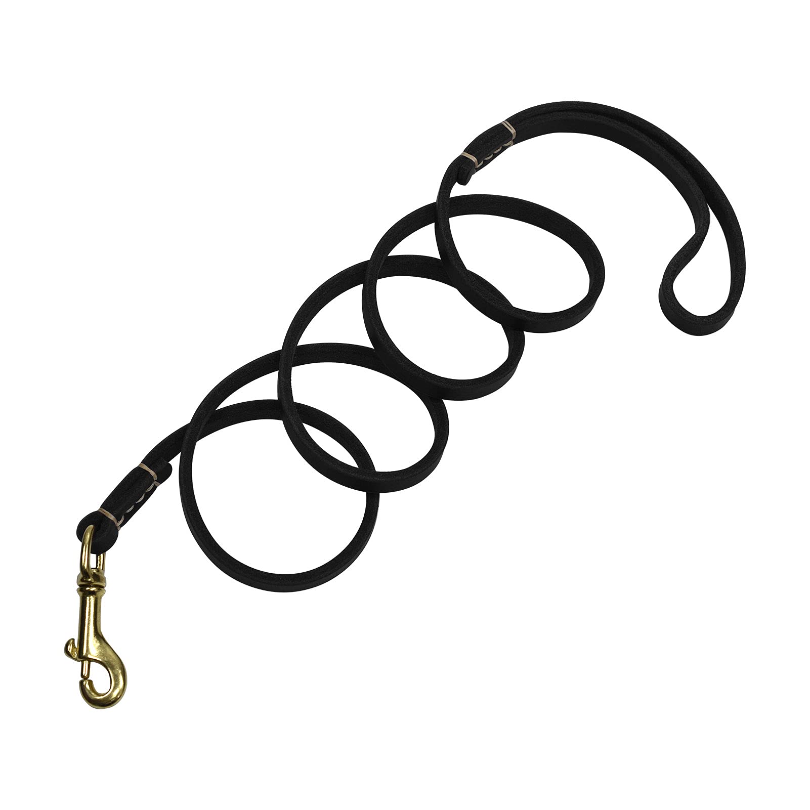 Reopet 4 Feet / 5 Feet / 6 Feet Genuine Leather Small & Medium Dog Leash, Real Leather - (3/8 X 4, Black)