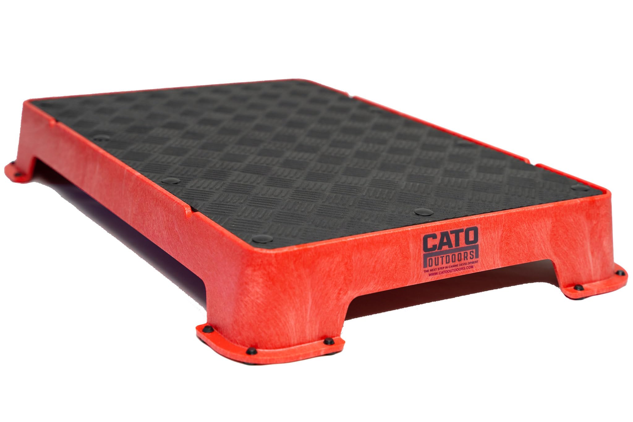 Cato Board - Dog Training Platform - Made In The Usa (Red, Rubber)