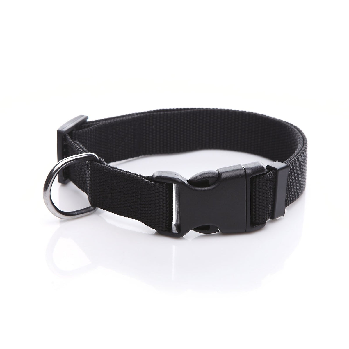 Adjustable Nylon Dog Collar, Durable Pet Collar 1 Inch 3/4 Inch 5/8 Inch Wide, For Large Medium Small Dogs（3/4 Inch,Black）