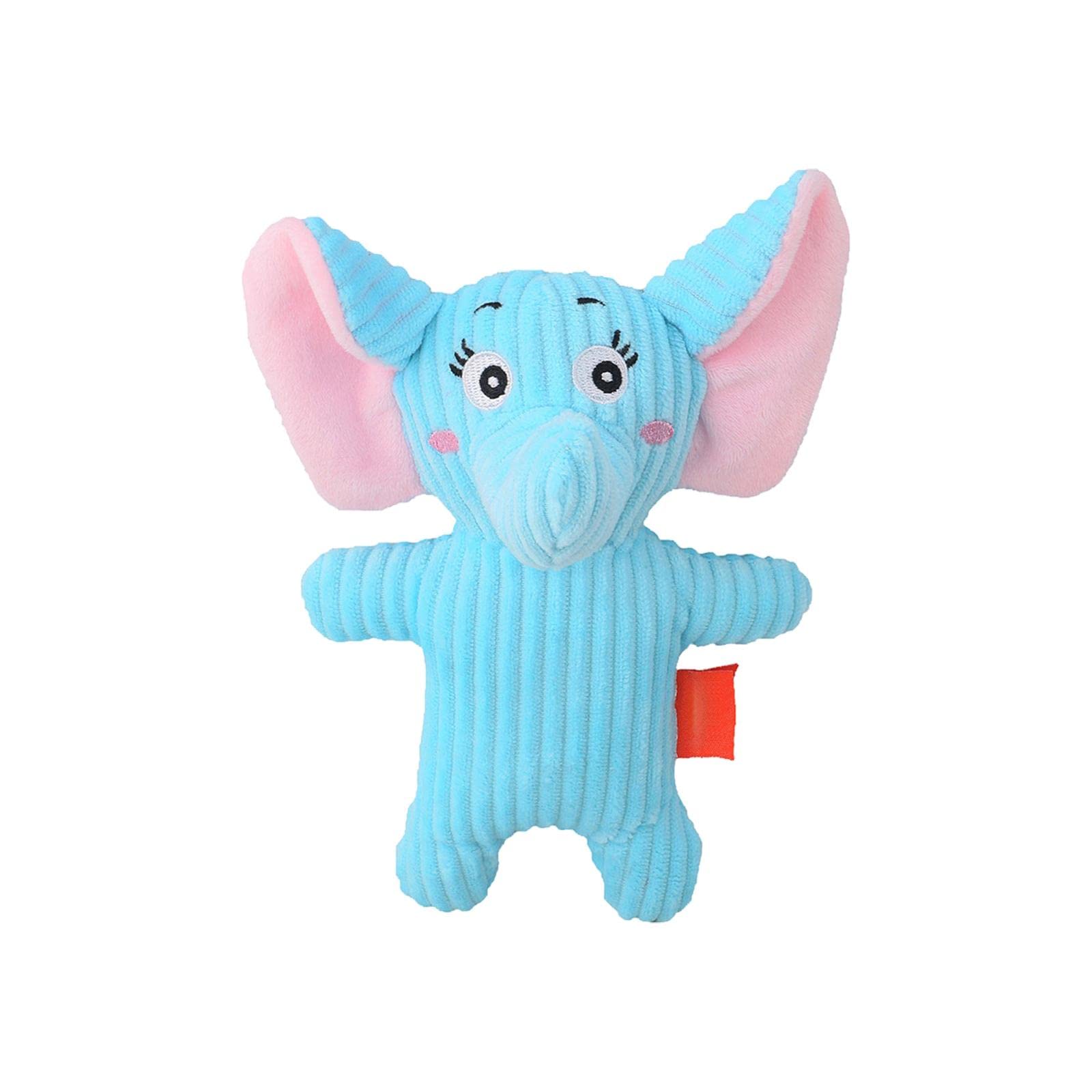 SAZDEKOR Animal Squeak Dog Toy Vocal Toys Interactive for Small Large Dogs Puppy Blue