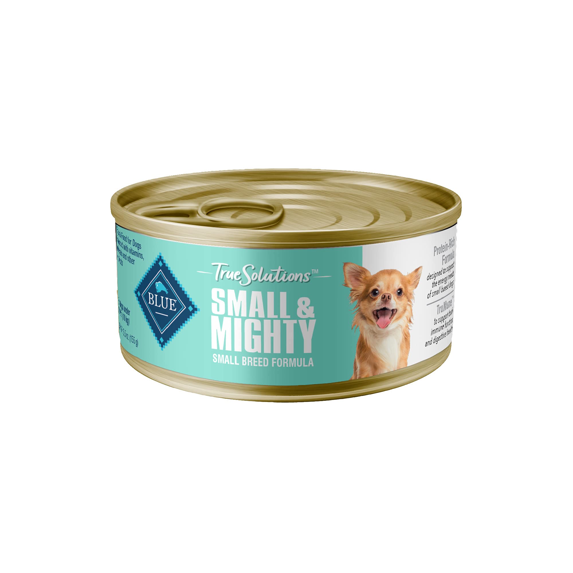 Blue Buffalo True Solutions Small & Mighty Natural Wet Food for Adult Small Breed Dogs, Chicken, 5.5-oz cans (24 Count)