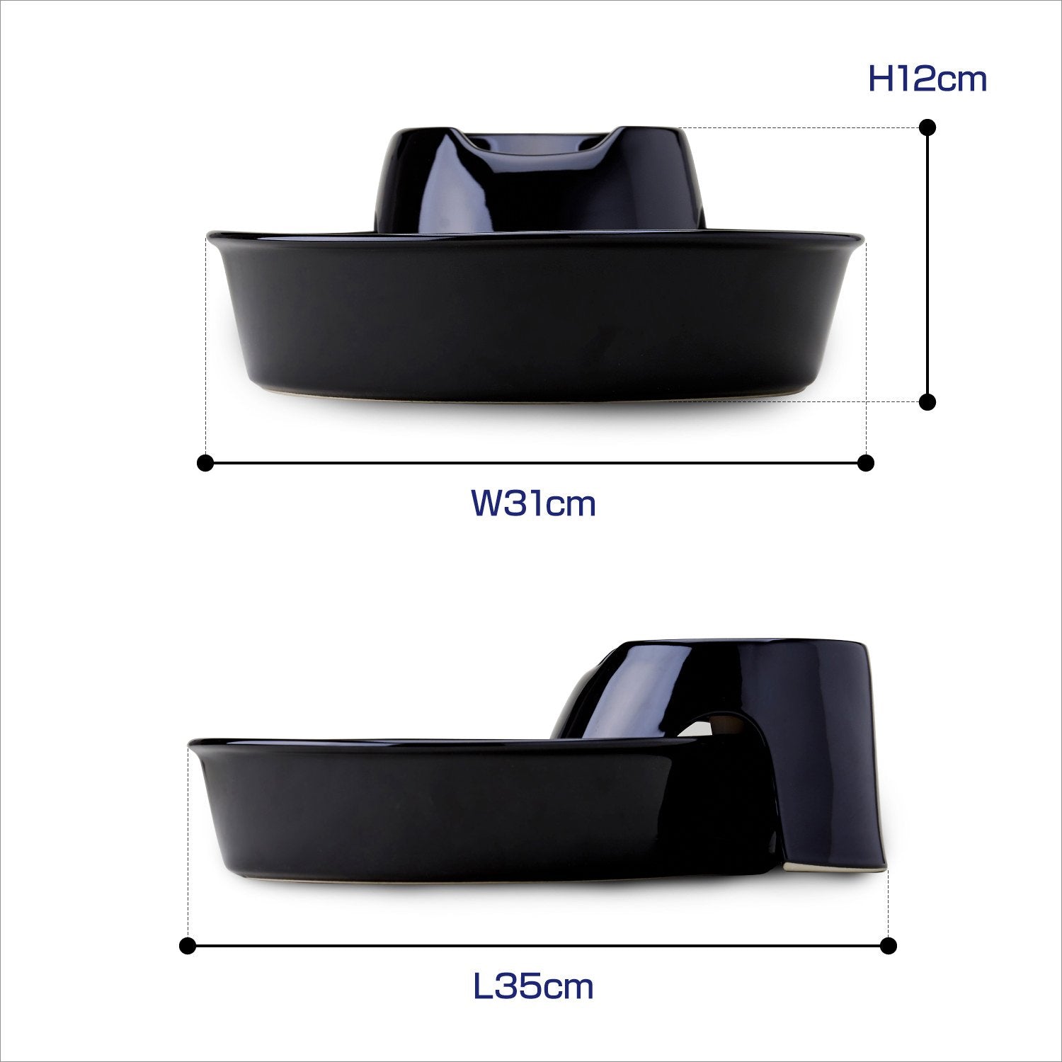 Pioneer Pet Big Max Ceramic Drinking Fountain, 128 oz, Black - Ideal for Cats and Dogs, Stylish & Durable Design