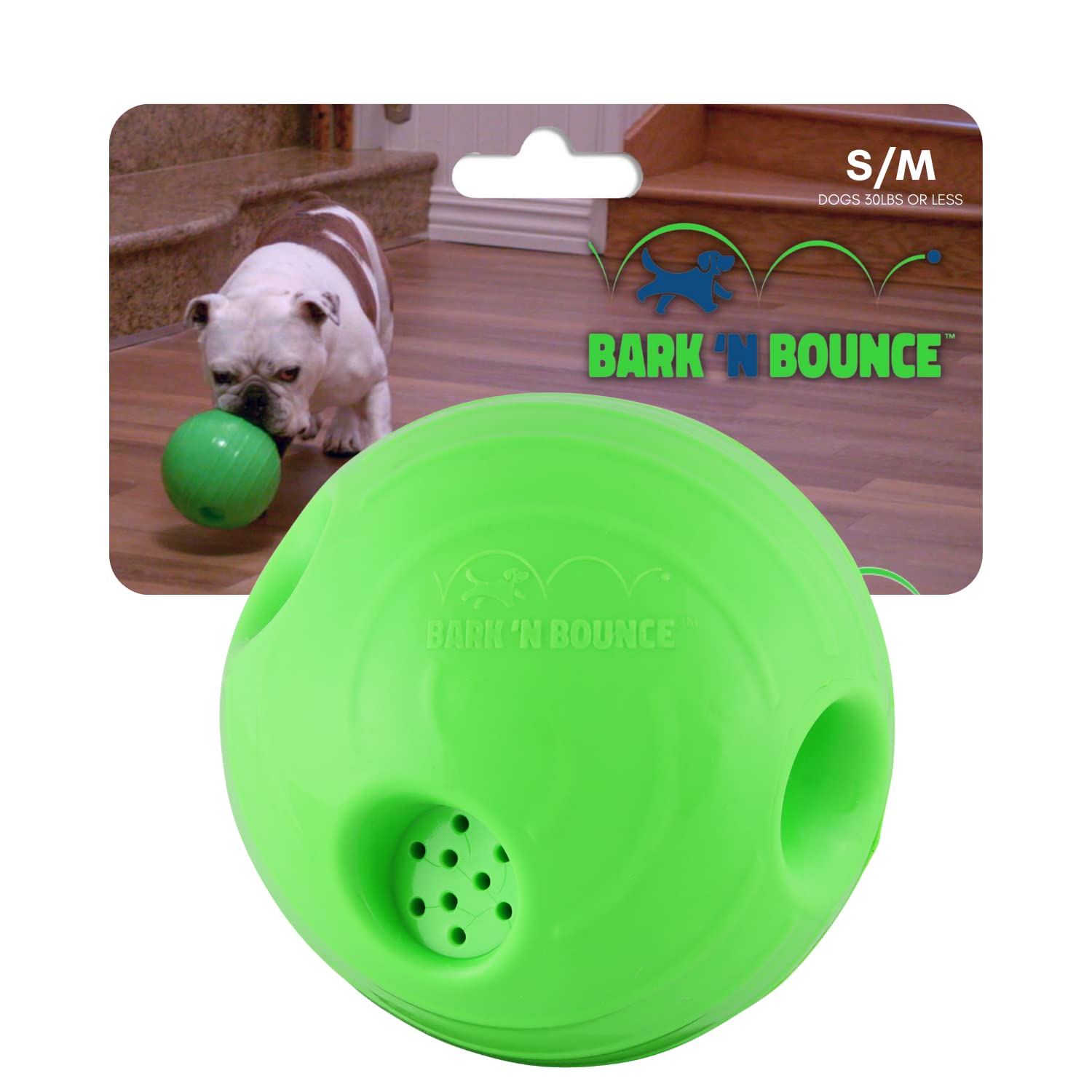 MISTIC COOL Bark N Bounce: The Interactive Dog Toy Ball That Bounces and Laughs, Engaging Your Dog's Natural Instincts | Small/M