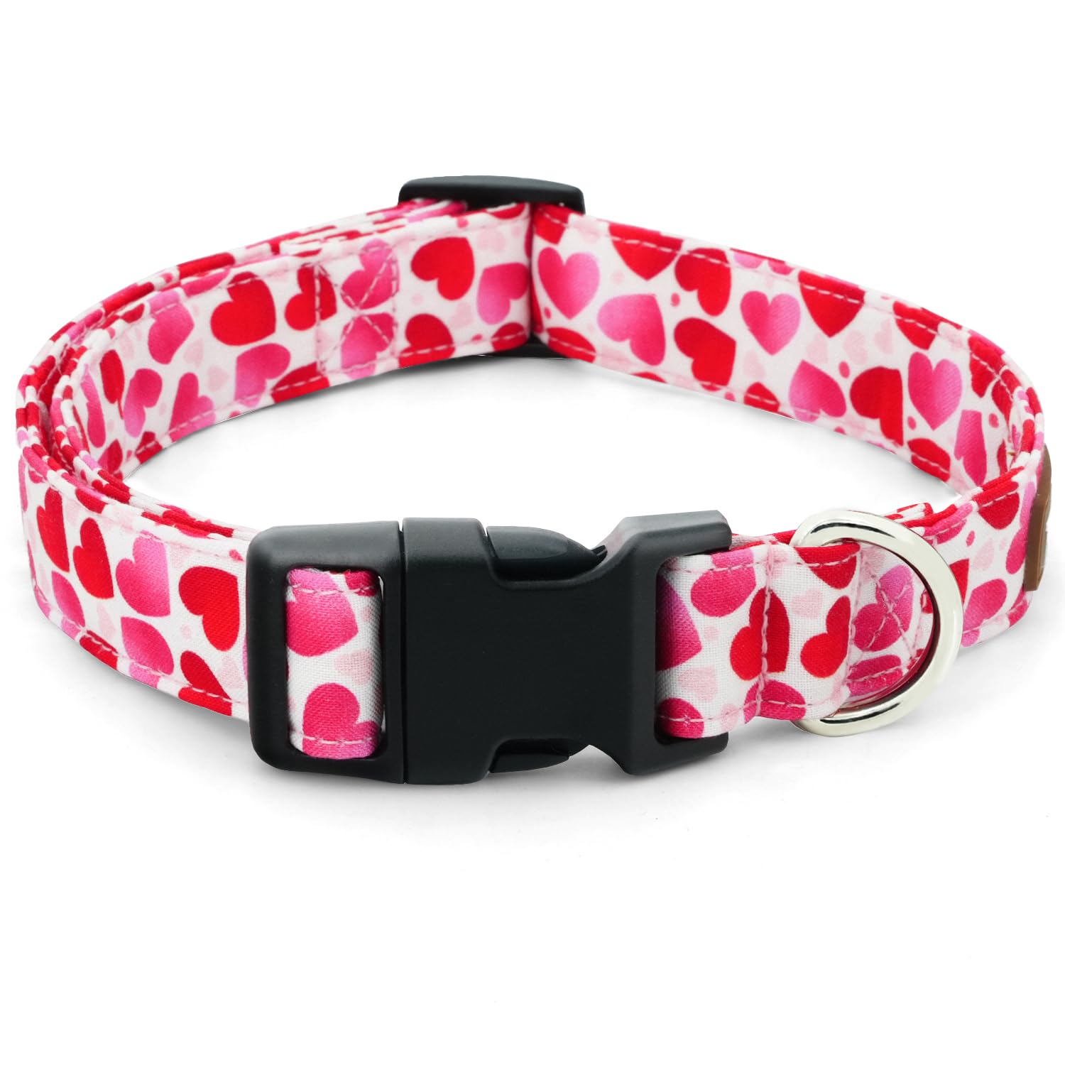 Tunkoo Valentine'S Day Dog Collar, Cute Adjustable Heart Collar For Boy And Girl Dogs, Dog Collar With Strong Plastic Buckle - F