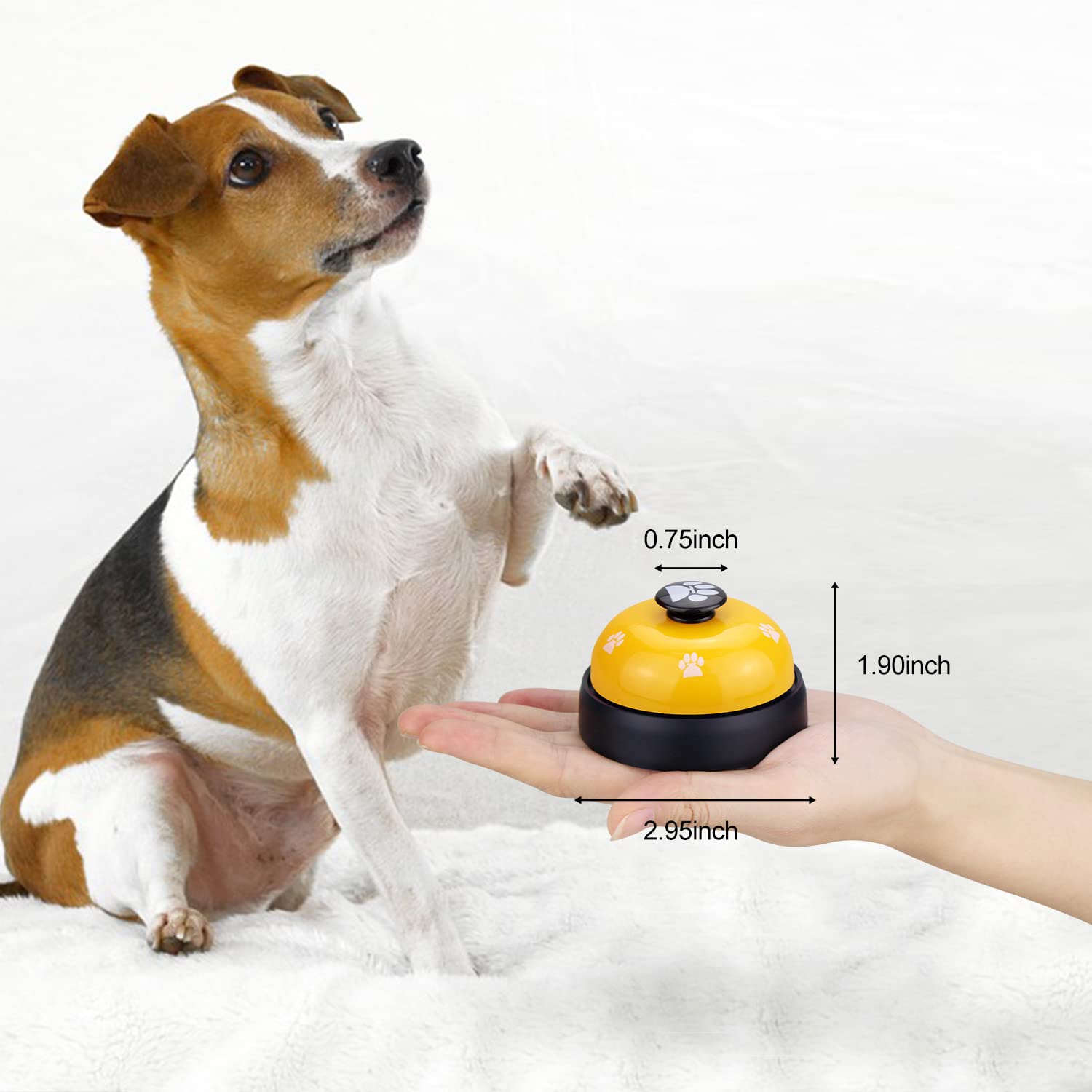 Comsmart Pet Training Bell, Set Of 2 Dog Puppy Pet Potty Training Bells, Dog Cat Door Bell Tell Bell With Non-Skid Rubber Base