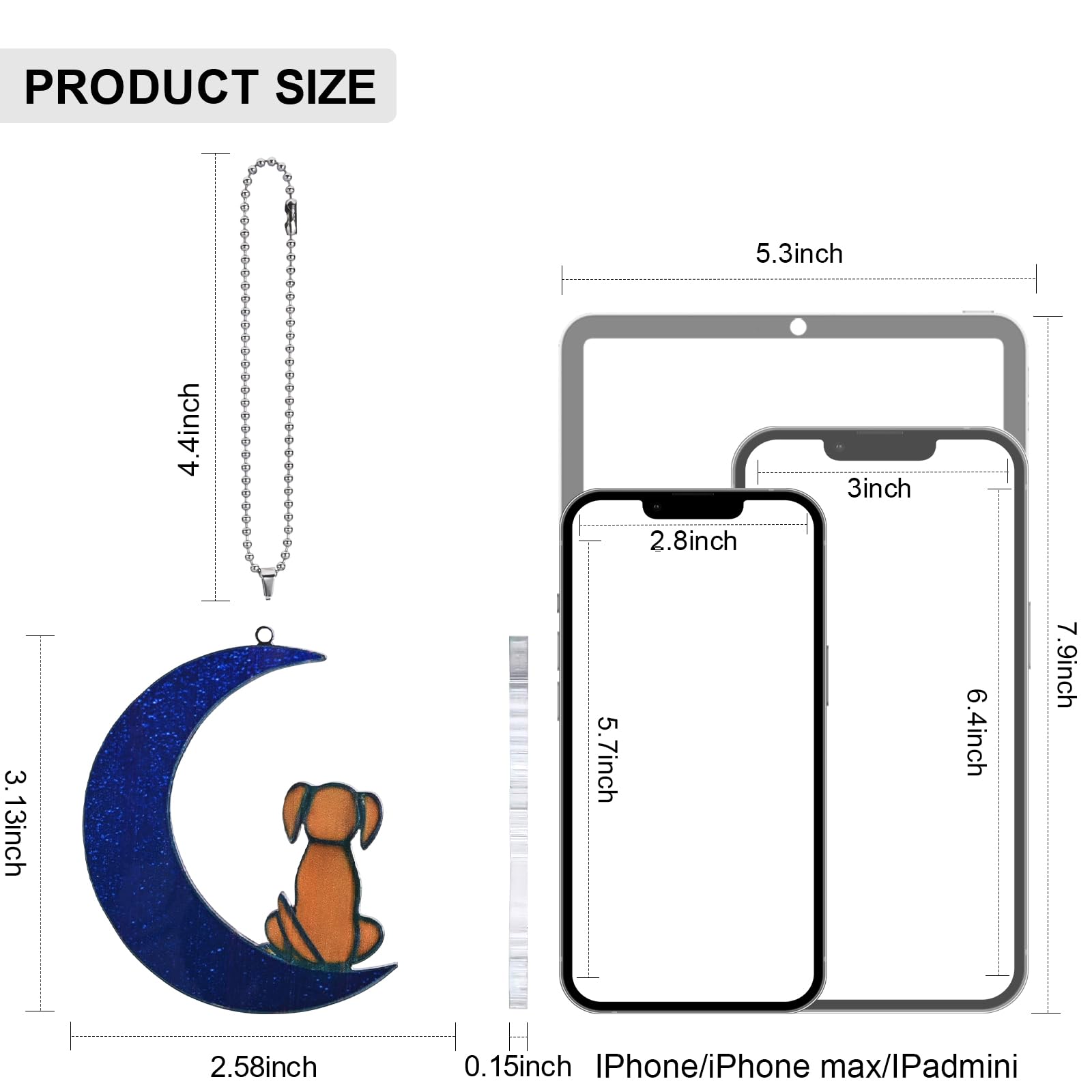 Dog Memorial Gifts For Loss Of Dog,Brown Dog On The Moon On Suncatcher Gifts,Brown Dog On The Moon Dog Memorial Gifts For Pet Lo