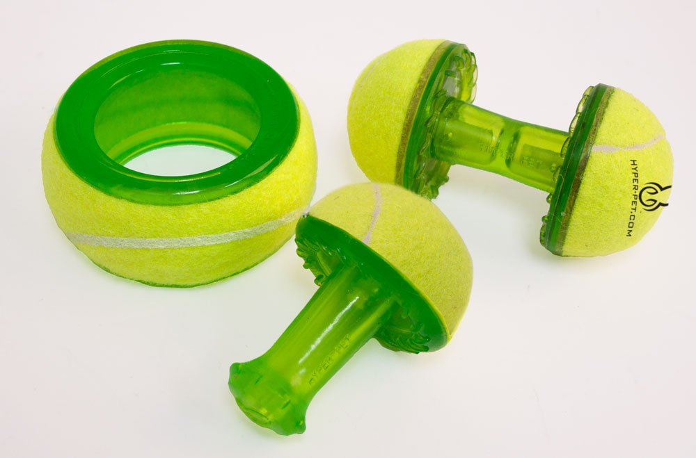 Hyper Pet Tennis Chewz Ring Interactive Dog Toy, Green
