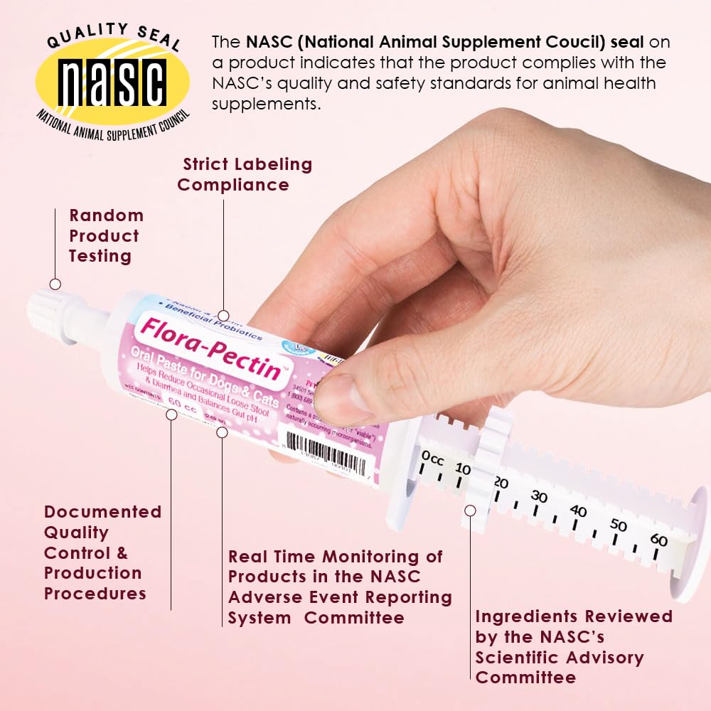 FLORA-PECTIN Oral Paste for Dogs & Cats-Helps Reduce Occasional Loose Stool & Diarrhea, Balance Gut pH, Support Normal Digestion