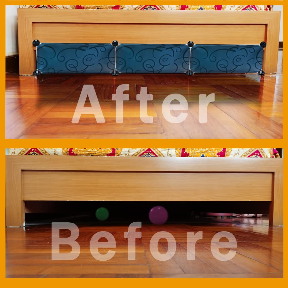 QIYIHOME Toy Blocker, Extra Tall Size Gap Bumper for Under Bed, Stop Pets Toys Going Under Bed or Sofa Couch, Easy to Install, 1