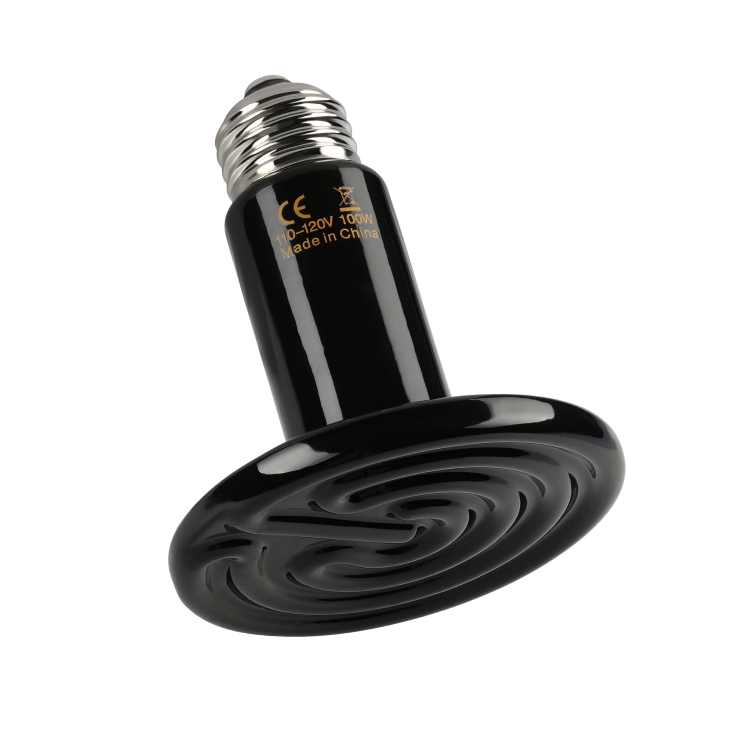 Simple Deluxe 100W Ceramic Heat Emitter, Reptile Heat Lamp No Light Emitting Heat Bulbs for Amphibian Terrarium, Bearded Dragon 