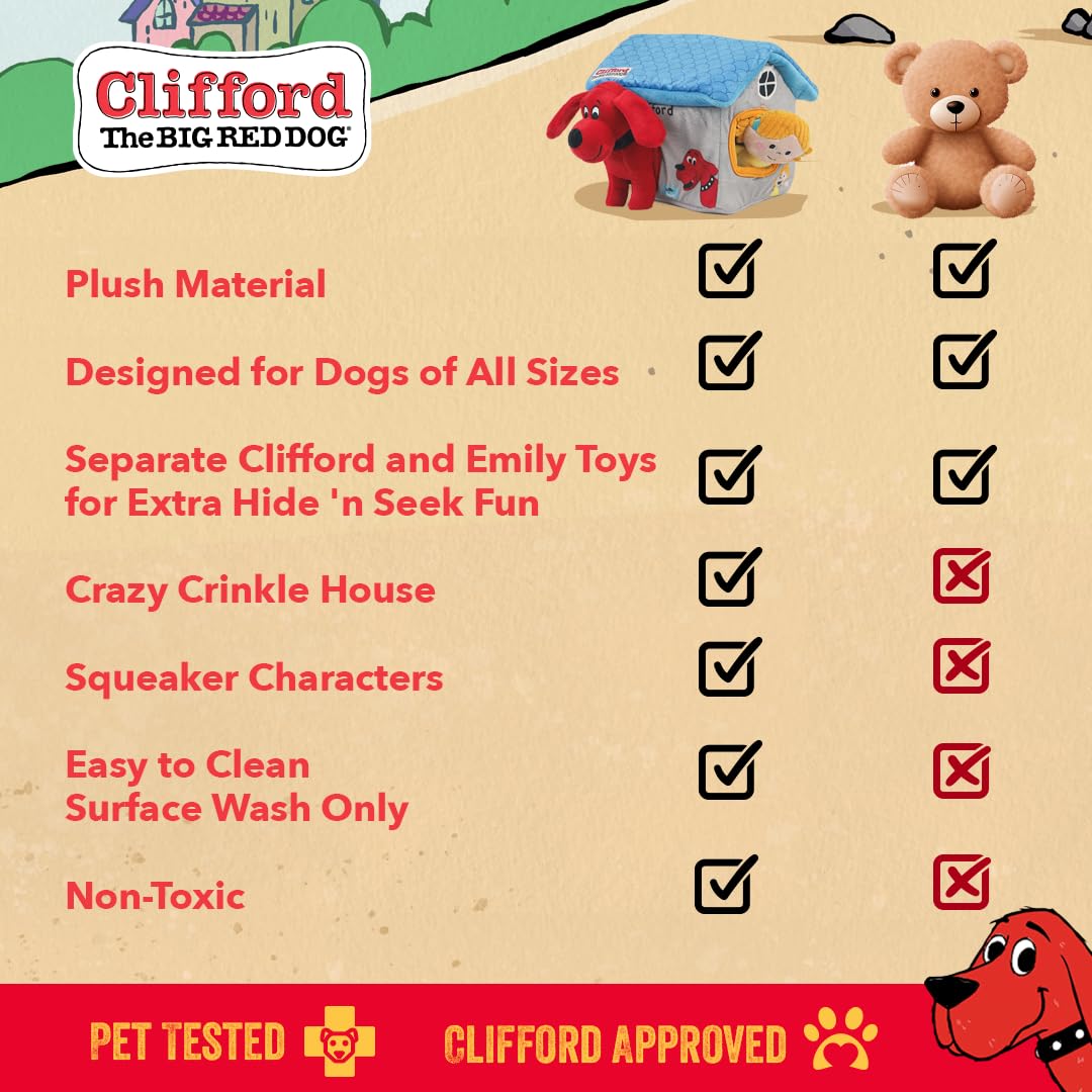 Plush Squeaky Dog Toy - Soft Crinkle Dog Toy with Squeaker for Small Dogs and Puppies -Puppy Plush Chew Toys, Cute Toys for for