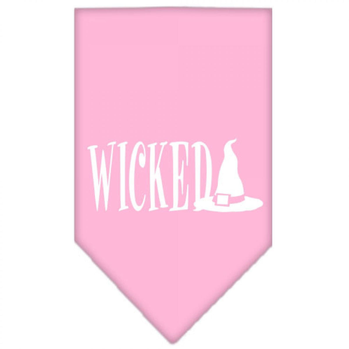 Halloween Pet and Dog Bandana Screen Printed, &quot;Wicked&quot; Light Pink Large