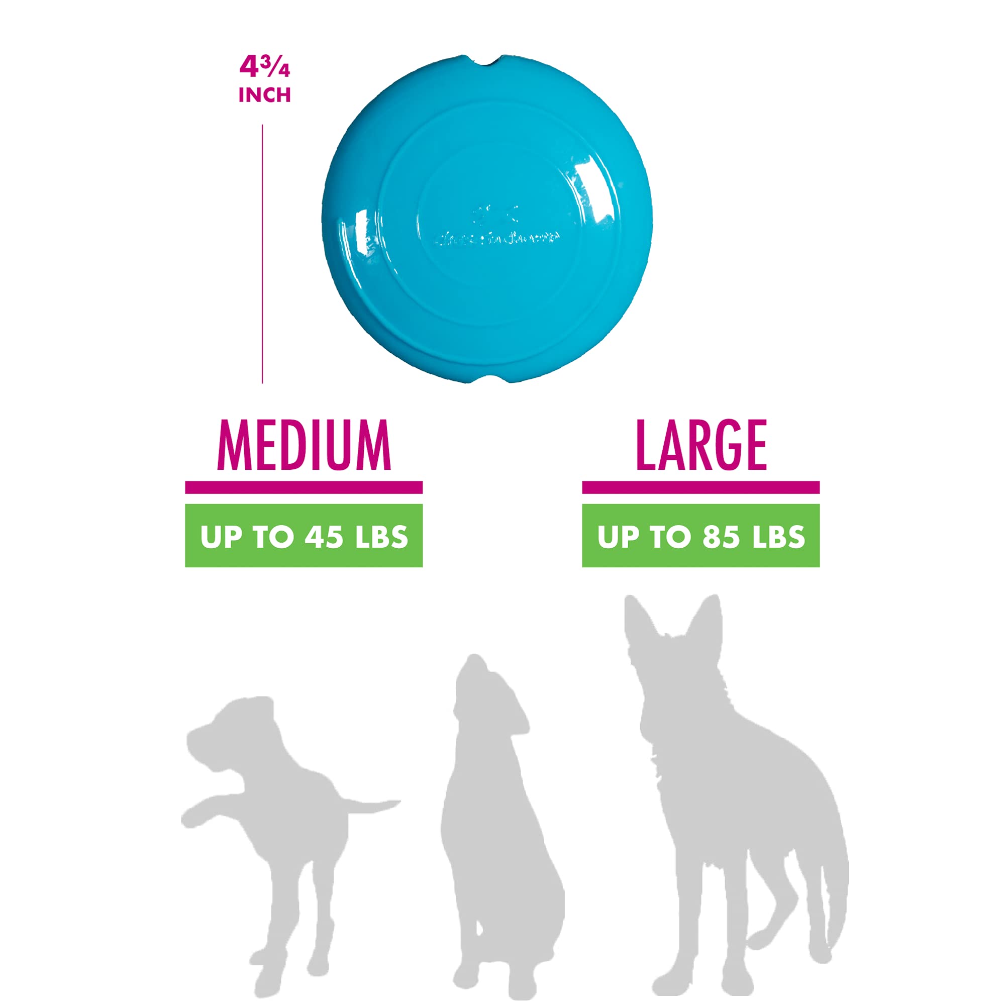 Chase 'N Chomp Field Disc Pet Chew Toy, Assorted, 4.75 Inch, Blue Or Green