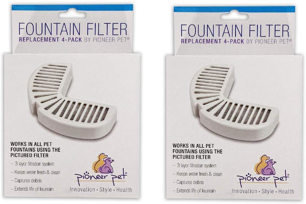 Pioneer Pet Watering Fountain Filter Replacement For Pets - 8 Pack Filters