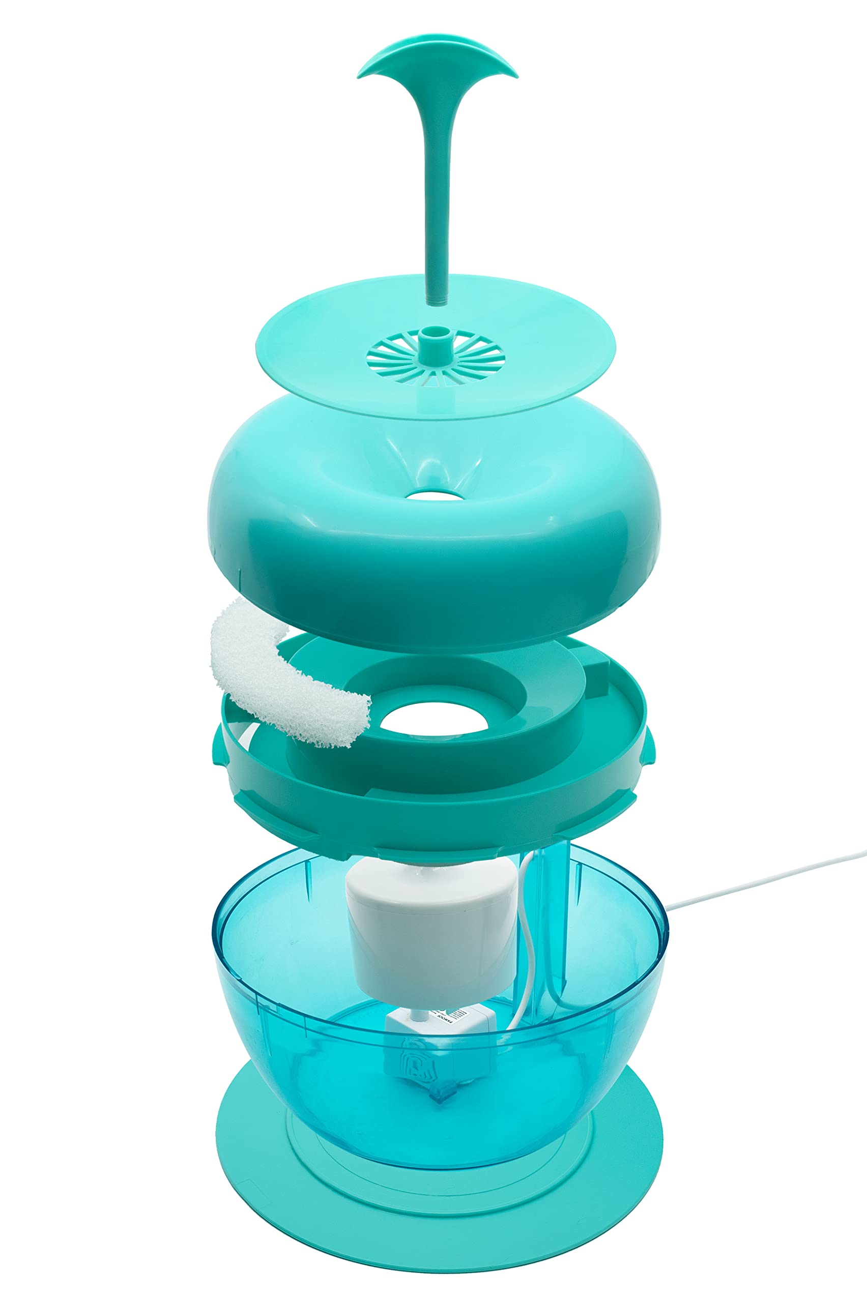 Intellileash Purroducts Purrfect Water Fountain For Cats And Dogs - Premium 5-Layer Filtration, Splash-Proof, Auto Shut-Off, And