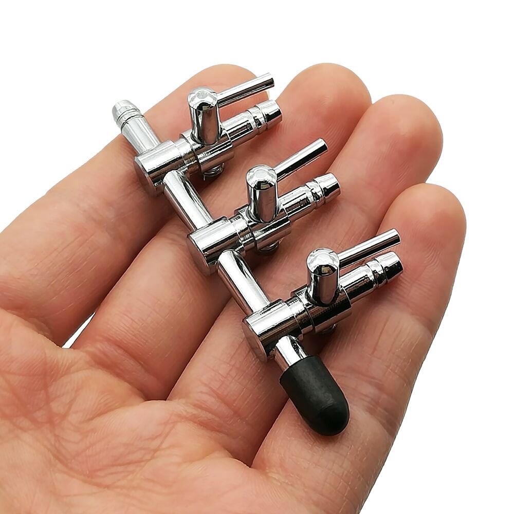 Bornfeel Aquarium Air Pump Splitter 10 In 1 Set 3-Way Air Flow Control Lever Valve & 3 Non-Return Check Valves & 6 Suction Cups For Fish Tank Airline Air Tube Hose